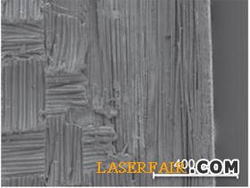 圖2、使用光纖激光器切割的纖維，可以看出沒有熱損害。