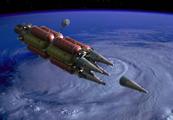 反衛星武器想象圖。